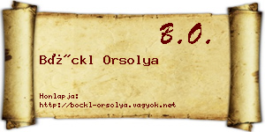 Böckl Orsolya névjegykártya